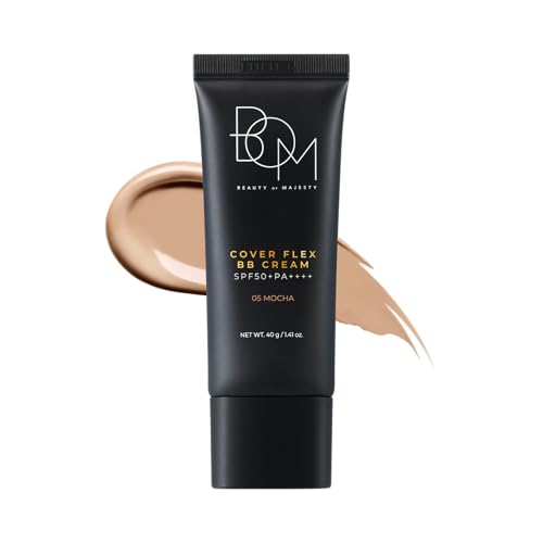 BOM Cover Flex BB Cream SPF50+PA++++ 05 MOCHA – BB Crema Coreana SPF50+ PA++++, Centella Asiática, Niacinamida, Adenosina y Ácido Hialurónico | K-Beauty 40g