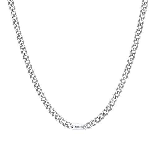 Custom4U Stainless Steel 5mm Cuban Chain