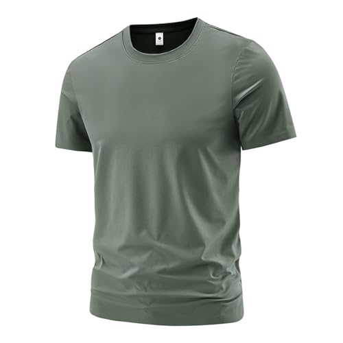 T-shirt athlétique en coupe douce haut de gamme couleur unie pour homme