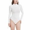 RoomTour bodysuit voor dames met hoge kraag en lange mouwen Body voor dames elegante Stretch Jumpsuits