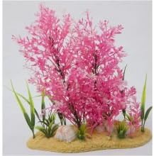 Fish 'R' Fun Aquarium Plant Pink & Base 11"