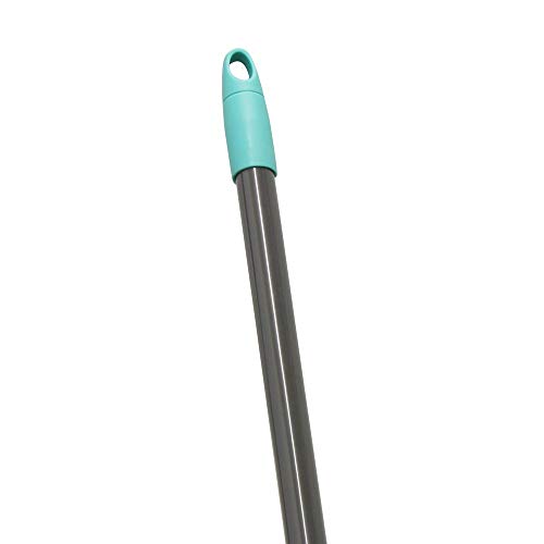 JVL Lightweight Indoor Angled Soft Bristle Sweeping Brush Broom, Turquoise/Grey 20-044TQ