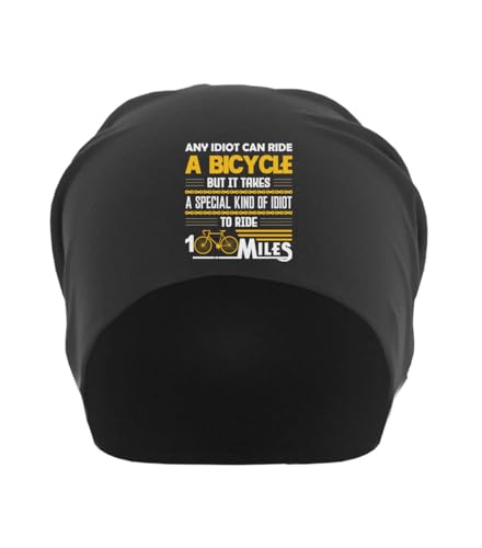 Bonnet noir unisexe en coton fin pour cycliste passionné
