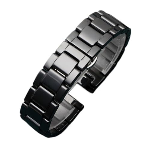 Bracelet de montre en acier et céramique polie, le cadeau idéal mixte