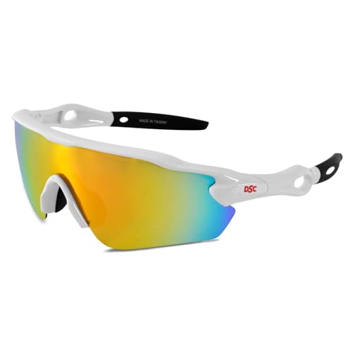 Image of DSC Glider Polarized Cricket Sunglasses | Color: Multicolor | Size: Junior | Material: Plastic | for Men & Boys | Lightweight | Exceptional Sun Protection | Ideal Useful for Outdoor Activities