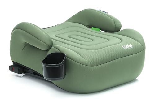 Fillikid Kinder Sitzerhöhung mit Isofix i-size Exklusiv | Auto Kinder Sitzerhöhung mit verlängerbarer Isofix | Kinder Sitzerhöhung Auto (126-150cm) | inkl. Flaschenhalter