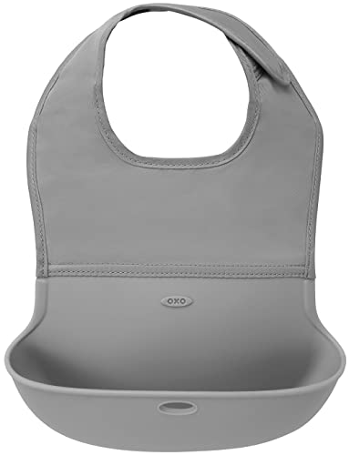 Image of OXO Tot Roll-Up Bib- Gray