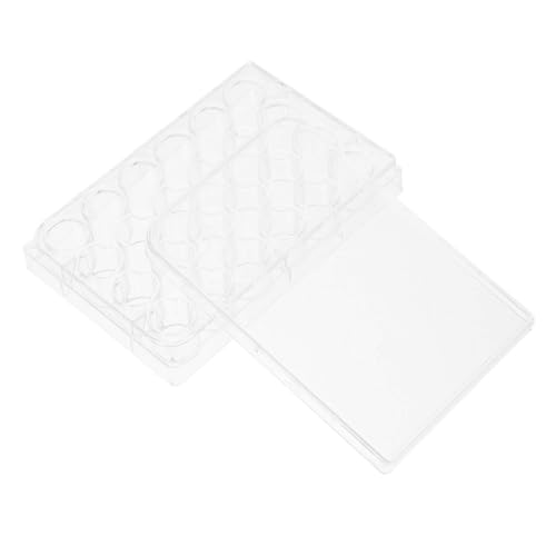 TIDTALEO Lab Cell Culture Plate 24 Well Tissue Culture Tray Sturdy Lab Plate Lid