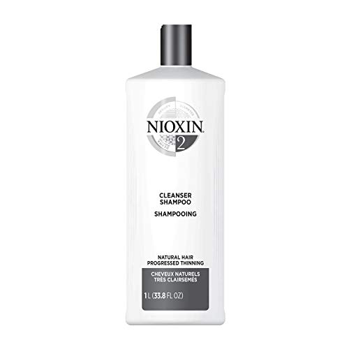Nioxin Sistemas 1/2/3/4/5 y 6 Paso 1, Champú Antigrasa Limpiador, Elige Tu Tipo de Cabello, Sistema 2, para Cabello Fino, NaTural y muy Debilitado, 1000 ml Cover