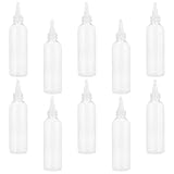 PRETYZOOM 10 Stück Nachfüllbare Plastikflaschen mit Spitzem Mund 200ml Leichte Pp Quetschflaschen für Kosmetik und Öl für Schönheitsbehandlungen zu Hause