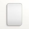 Better Bevel 24 x 36 Silver Metal Framed Mirror | Rectangle Bathroom Wall Mirror | Rounded Corner