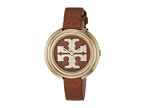 ★安心ヤマト便・在庫★TORY BURCH Miller Leather Strap Watch Tory Burch Miller Leather Watch Brown One Size : Amazon.ae