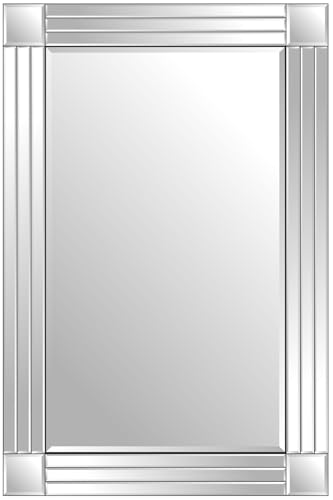 Silver Triple Bevelled Venetian Wall Mirror 3Ft X 2Ft (91cm X 61cm)