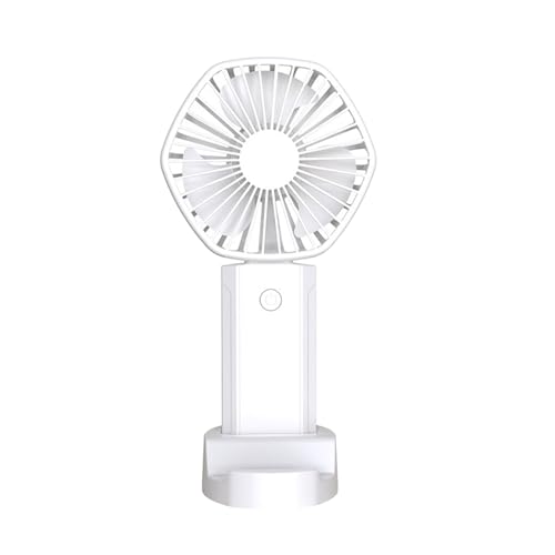 TOWARDSNAN Ventilador portátil de mano, ventilador portátil recargable de 3 velocidades, eléctrico, ventilador recargable silencioso para acampar al aire libre