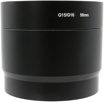 58mm Lens Adapter Tube Ring Filter Adapter Tube for Canon PowerShot G15,G16 Camera Black