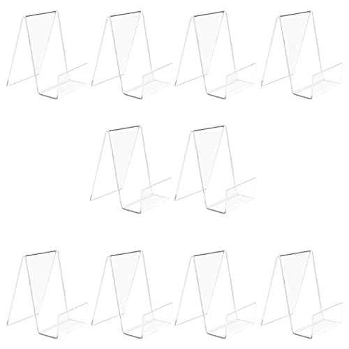 Support de Livre en Acrylique 10 Pièce Porte Livre Transparent Présentoir de Livres en Plexiglas pour Livre de Recettes Afficher des Livres des Cahiers des Albums D'images