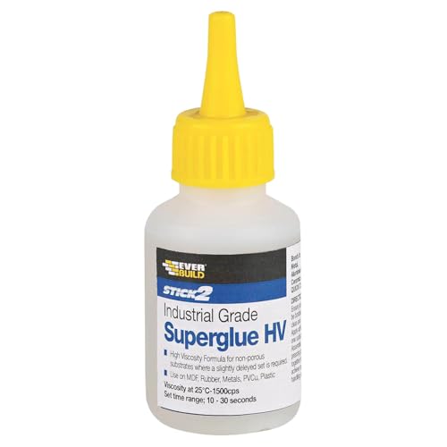 Everbuild Stick2 Superglue High Viscosity – Suitable for DIY & Professional projects – Industrial Grade – High Strength – Rapid Setting – Clear – 20g