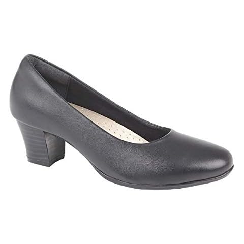 Mod Comfys KLEIA Ladies Leather Court Shoe Black UK 9 Cover
