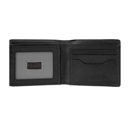 Calvin Klein Men's Extra Capacity Saffiano Slimfold Wallet, Black, One Size4