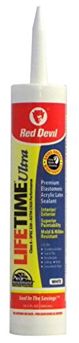 Red Devil 0770 10.1 Oz White Lifetime Ultra-Premium Elastomeric Acrylic Latex Sealant