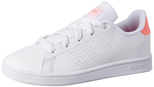 adidas Mixte enfant Advantage Baskets, Ftwr White Ftwr White Acid Red, 40 EU