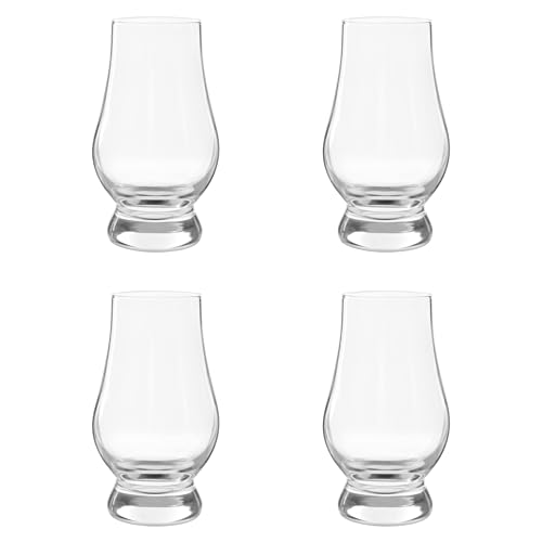 Winter Shore Juego de Vasos Whisky Cristal 200 ml (Pack de 4) - Vasos Cristal Transparentes para Bourbon y Whisky Escocés - De Uso Alimentario, Sin Plomo y Apto para Lavavajillas - Regalo para Hombres