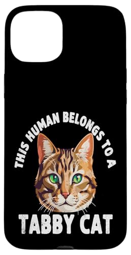This Human Belongs To A Tabby Cat �t�@�j�[�L���b�g �X�}�z�P�[�X iPhone 15 Plus �p