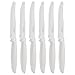 Price comparison product image Tramontina Kitchen Knives Set of 6, Serrated Fruit Tomato Cooking Knife, Vegetable Chopper Peeler, Stainless Steel, Multipurpose, Rounded Tip, White, 23498355
