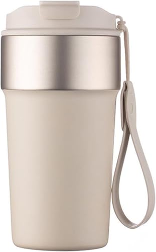 ChoyClit �R�[�q�[ ���� 500ml �X�g���[�t�� ������ �􂢂₷�� �^���u���[ �W�t�� �R��Ȃ� �ۉ��ۗ� �^��f�M �}�O�{�g�� �Ђ��t�� �X�e�����X �L�� �A�E�g�h�A (�z���C�g)