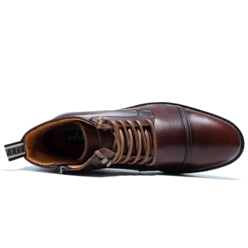 Men's Chukka Boots Genuine Leather – Classic Ankle Boots, Casual Oxford Style, Rubber Sole