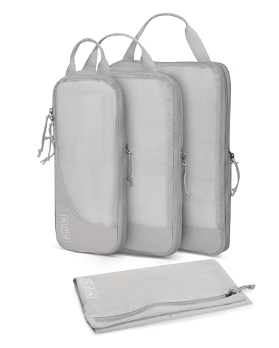 Image of 4 Set Compression Packing Cubes for Suitcases,Luggage,Travel Bag Organizer