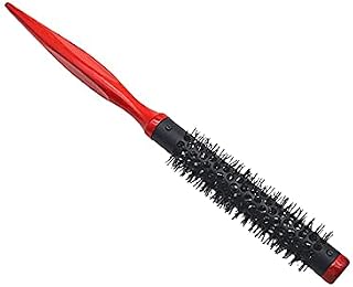 Anti Static Hairbrush Mini Ultra Thin Hair Styling Brush Nylon Bristles Hairbrush for Hair Styling, Drying, Curling, red,black