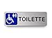 Nitek Plaque de toilette handicapée en aluminium satiné 150 x 50 mm – Plaque autocollante couleur argent | Stickers, Klebeetikett | Étanche lavable, bureau, pub, entreprises, entreprises