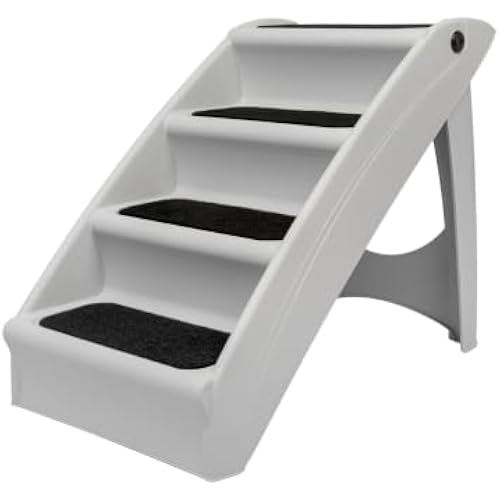 PetSafe CozyUp Folding Dog Stairs, 20 in Tall, Gray