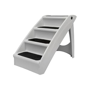 PetSafe CozyUp Folding Dog Stairs, 20 in Tall, Gray