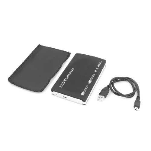 Caja externa para disco duro SATA 2.5" USB 2.0 negra miniatura 1