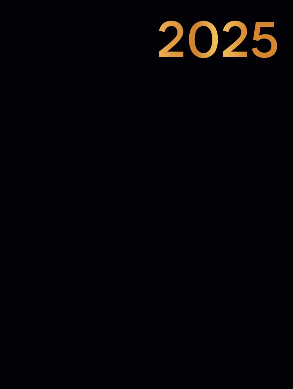 2025 XXL: Agenda Giornaliera da Gennaio a Dicembre 2025 | Formato grande A4 | 1 pagina per giorno | 12 Mesi | Nera