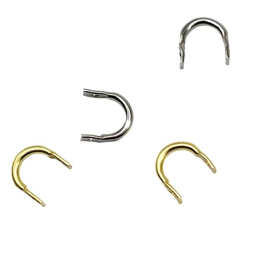 100 piezas conectores giratorios U de latón para pesca miniatura 1