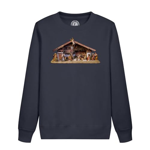 Sweatshirt enfant crèche motif Marie et Jésus finition premium
