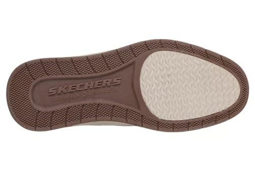 Skechers Homme Burkett Lonzo Baskets, Camel Leather/Synthetic, 42.5 EU