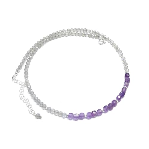 Collier Labradorite et Améthyste en Argent 925, un bijou d'harmonie