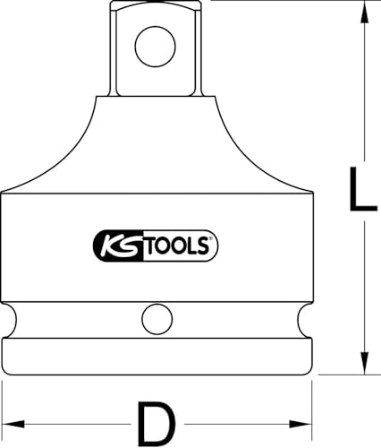 KS Tools 911.0993 1/2" Gniazdo udarowe bitów dla śrub z łbem sześciokątnym, krótkie,9/16"