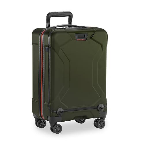 Image of Briggs & Riley Domestic 22 inch Carry On Spinner - Luggage for Travel, Suitcases with Wheels, Hardside Rolling Bag for Men & Women, Self-Repairing Zipper - Torq Collection, Hunter Green