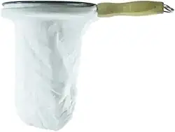 Coador De Café De Pano 100% Algodão Cabo De Madeira Grande