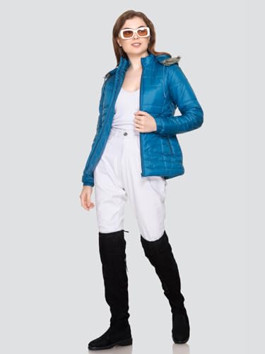 Image of RARE TIMES Women's Stylish Solid Full Sleeves Jacket | Winter Wear Quilted Jacket for Travelling | Regulaer Fit Puffer Jacket For Women