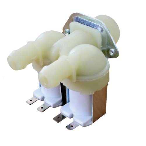 Electrovanne double entrée 2 voies 180° pour machine à laver Hotpoint