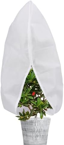 Abimars Garden Fleece Bags for Plants large, 1 Pack 2.5 x 2.5m 80gsm Horticultural Fleece for Plants, Plant Fleece Frost Protection Jackets, Non-Woven Fabric Plant Fleece Frost Protection Bags