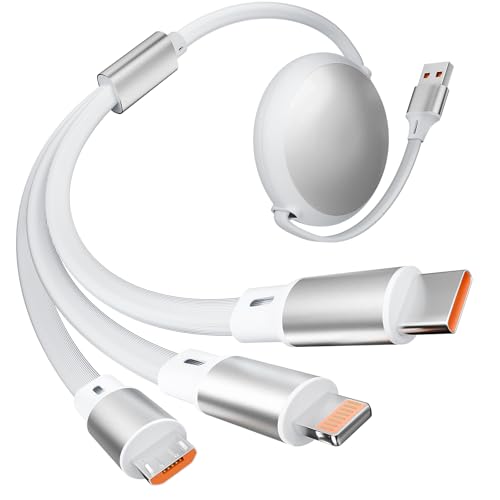 Multi Charging Cable 3 in 1 Retractable Phone Charger Multiple Charger Cord - image 1