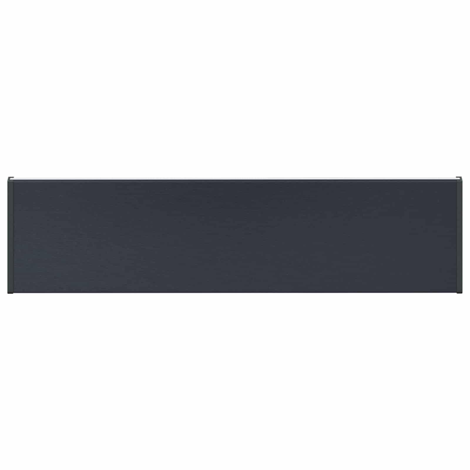 Parapet antracytowy z rysunkiem słojów drewna, 100 x 25 x 4,5 cm, PCW, do użytku wewnątrz i na zewnątrz, wodoodporny, łatwy do czyszczenia, łatwy montaż, wszechstronna dekoracja, trwała