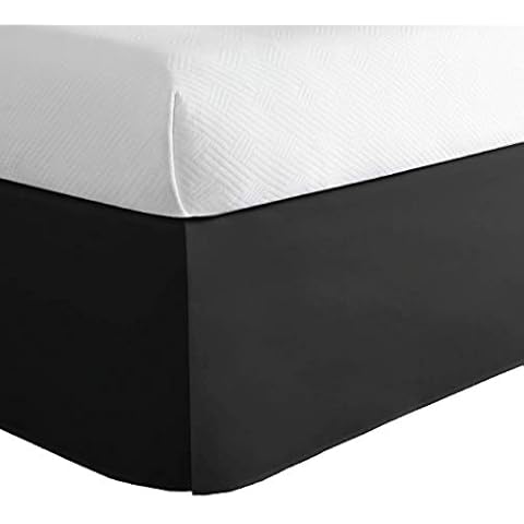 Lux Hotel Microfiber Tailored Bed Skirt, California King, Black Cover